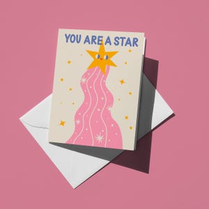 Inspirational Greeting Cards Set - You Are a Star, Affirmation Cards, Birthday Cards, Encouragement Notes, Custom Card Packs, Uplifting