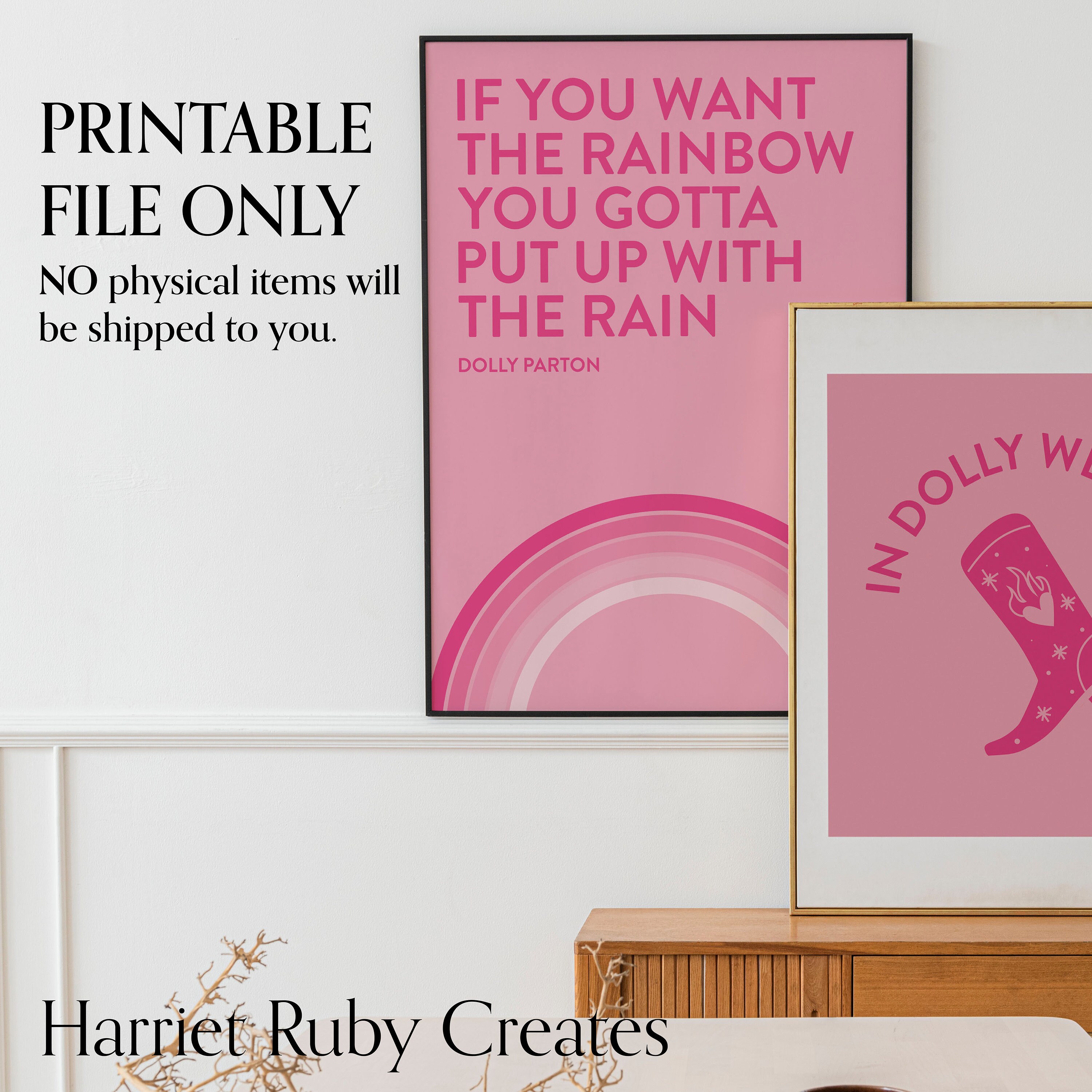 Dolly Parton Rainbow Western Aesthetic Downloadable Art Etsy