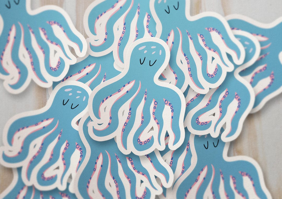 Marine Life Stickers Octopus Stickers Sealife Stickers Sea Animals ...