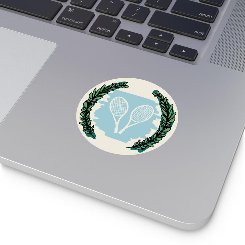 Tennis Sticker Trendy Country Club Tennis Illustration Sticker for