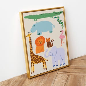 Safari Nursery Wall Prints, Boho Nursery Prints, jungle animals, earth colors, Nursery Art, animal Nursery Decor, animal prints
