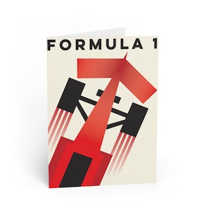 Carte de voeux unique pour la fête des pères Carte-cadeau pour fan de sport automobile Carte Formule 1 pour papa à l'arrêt