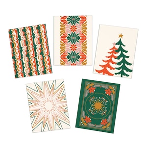 Holiday Card Set of 5 Christmas Cards for Teachers Christmas Cards Pack 5 Greeting Cards for Kids Snowman Christmas Card