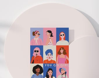 Międzynarodowy Dzień Kobiet karty dla współpracowników, przyjaciół, rodziny, karta doceniająca wzmocnienie, zachęta, inspirujące, 8 marca feministka