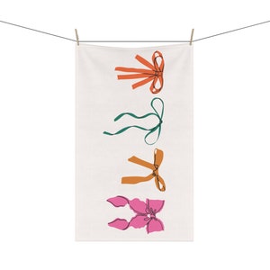 Schleife Geschirrtuch Adrette Coquette Dekor Grandmillenial Bow ästhetische Küchentuch Girly Geschirrtuch Soft Wohnung Kitchen Decor