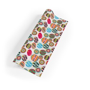 Festive Gift Wrap | Preppy | Midcentury Wrapping | Chic Christmas Paper | Christmas Bauble Gift | Wrapping Paper Roll image 4