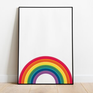 Lucky Rainbow Print, St Patrick&#39;s Day Print, Green Aesthetic, Downloadable Art, Green Art, Modern Print, Trendy Wall Art, Green Decor
