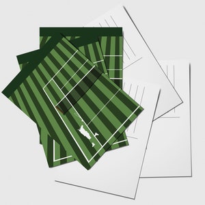 Geburtstagskarte für Sportfan Tennis Roger Federer Postkarte für Sportfan Wohnzimmer Art Tennis Grass Court