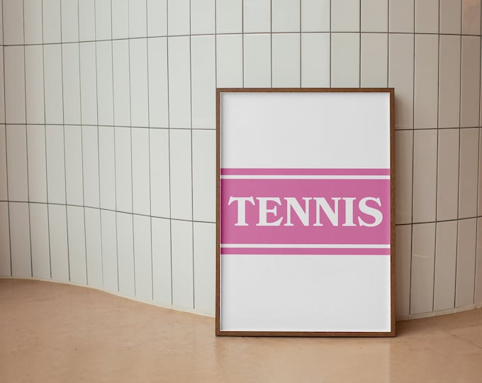 Gift for Tennis Fan Wall Art Tennis Racket Wall Art Grand Slam Tennis Poster Tennis Gift Vintage Wall Art for Living Room Framed Art Print