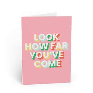 Tarjeta de felicitación de graduación para hija, Tarjeta inspiradora para mejor amiga, Regalo solo porque sí, Tarjeta de regalo de felicitación de agradecimiento al profesor