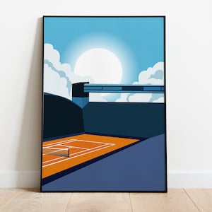 Wall Art Grand Slam Tennis Decor For Man Cave Posters French Open Roland Garros Paris Travel Print Sport Exhibition Print Retro Art