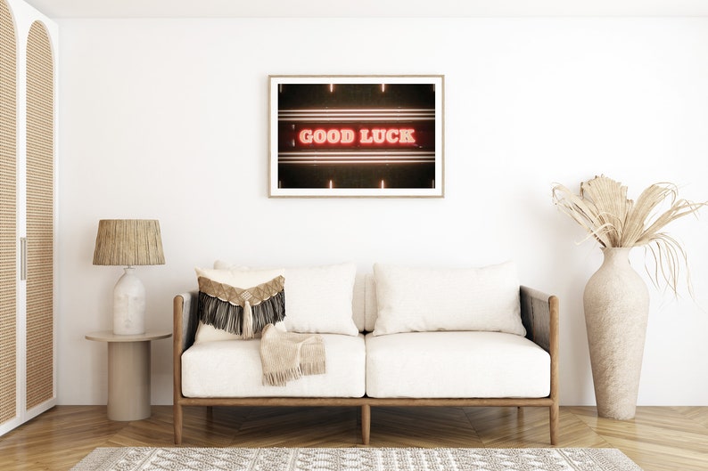 Good Luck Retro Las Vegas Poster Photo for Wall Art Digital Download ...