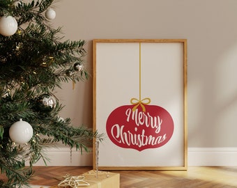 Wall Art Christmas Bauble Retro Christmas Decor For The Home Wall Art Christmas Decor For The Living Room Minimalist Christmas Decoration