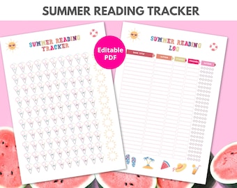 Guía de lectura de verano para niños / Tabla de lectura divertida (PDF imprimible)