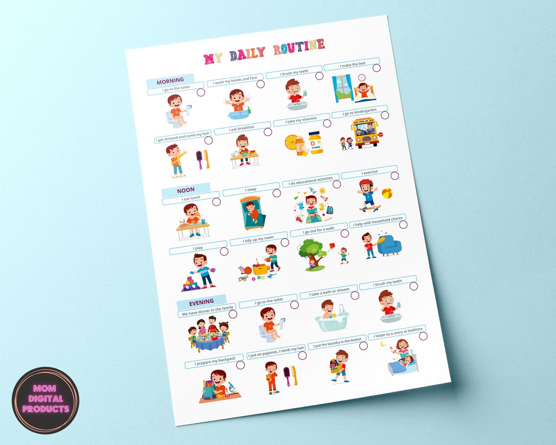Printable Daily Routine for Toddlers Editable Pdf - Etsy