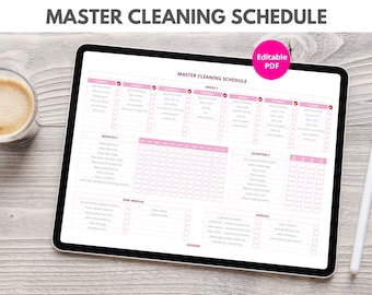 Master cleaning schedule | Editable