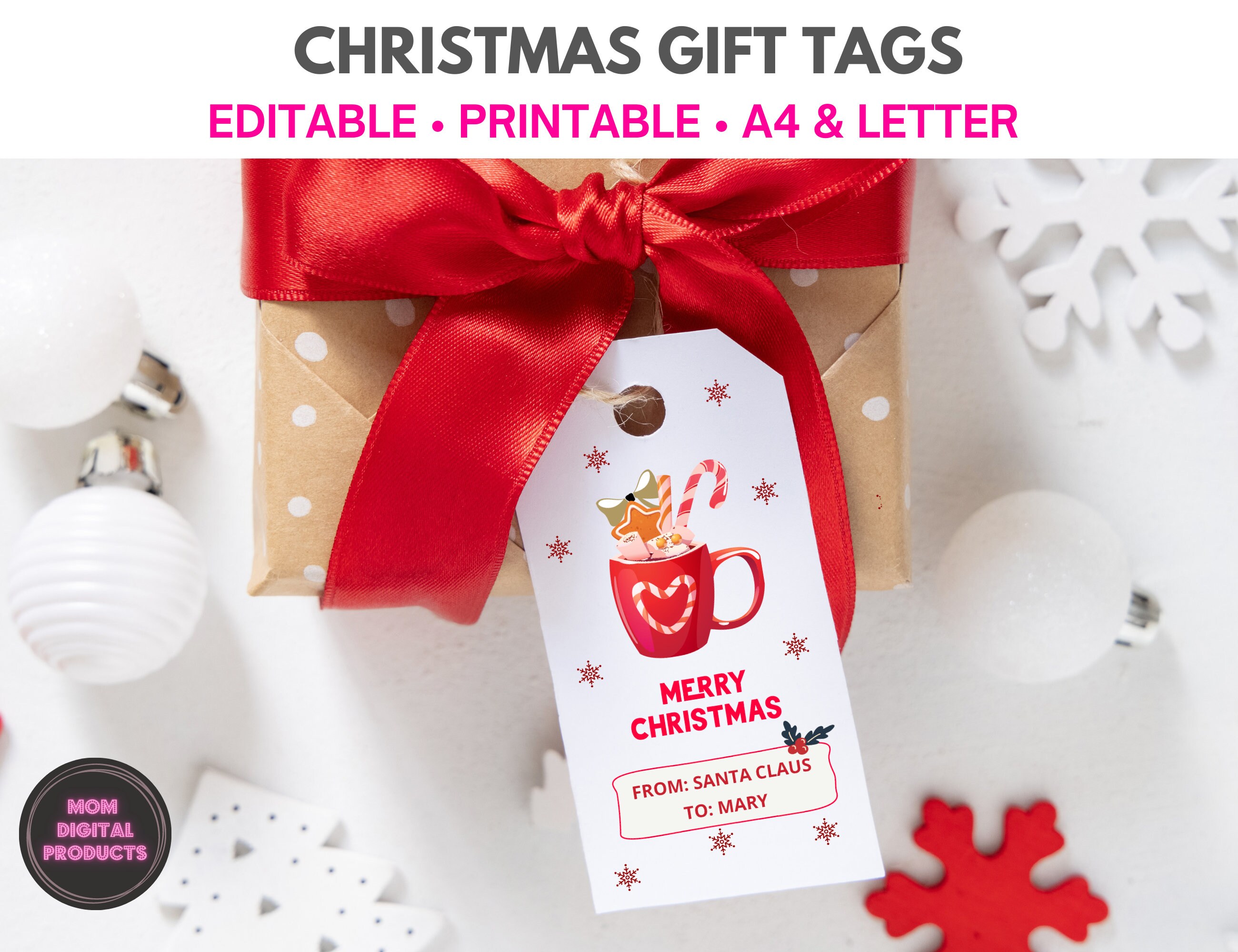 Printable Christmas Gift Tags Editable Pdf Etsy Printable Christmas Gift Tags Editable Pdf Etsy