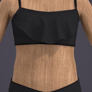 Tucking Bikini Brief Ruffle black