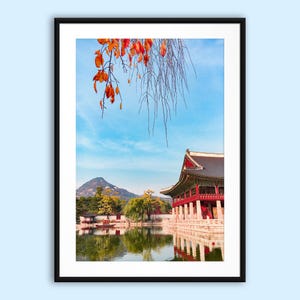 Seoul South Korea Print, South Korea Wall Art, Autumn Print, Photo Wall Art Print, Travel Photography, South Korea Travel Poster