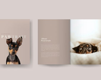 Pet Photography 10page Info Pack, Packages, Pricelist, Rate card