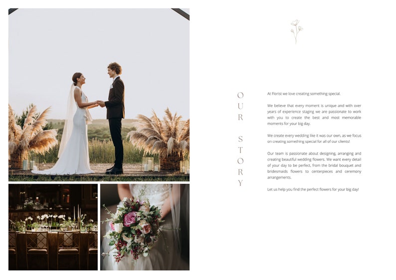 May include: A couple exchanging vows at an outdoor wedding ceremony. The bride is wearing a white dress and the groom is wearing a black suit. The ceremony is decorated with dried pampas grass.