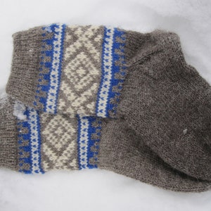 Hand-knitted socks made from regional sheep's wool