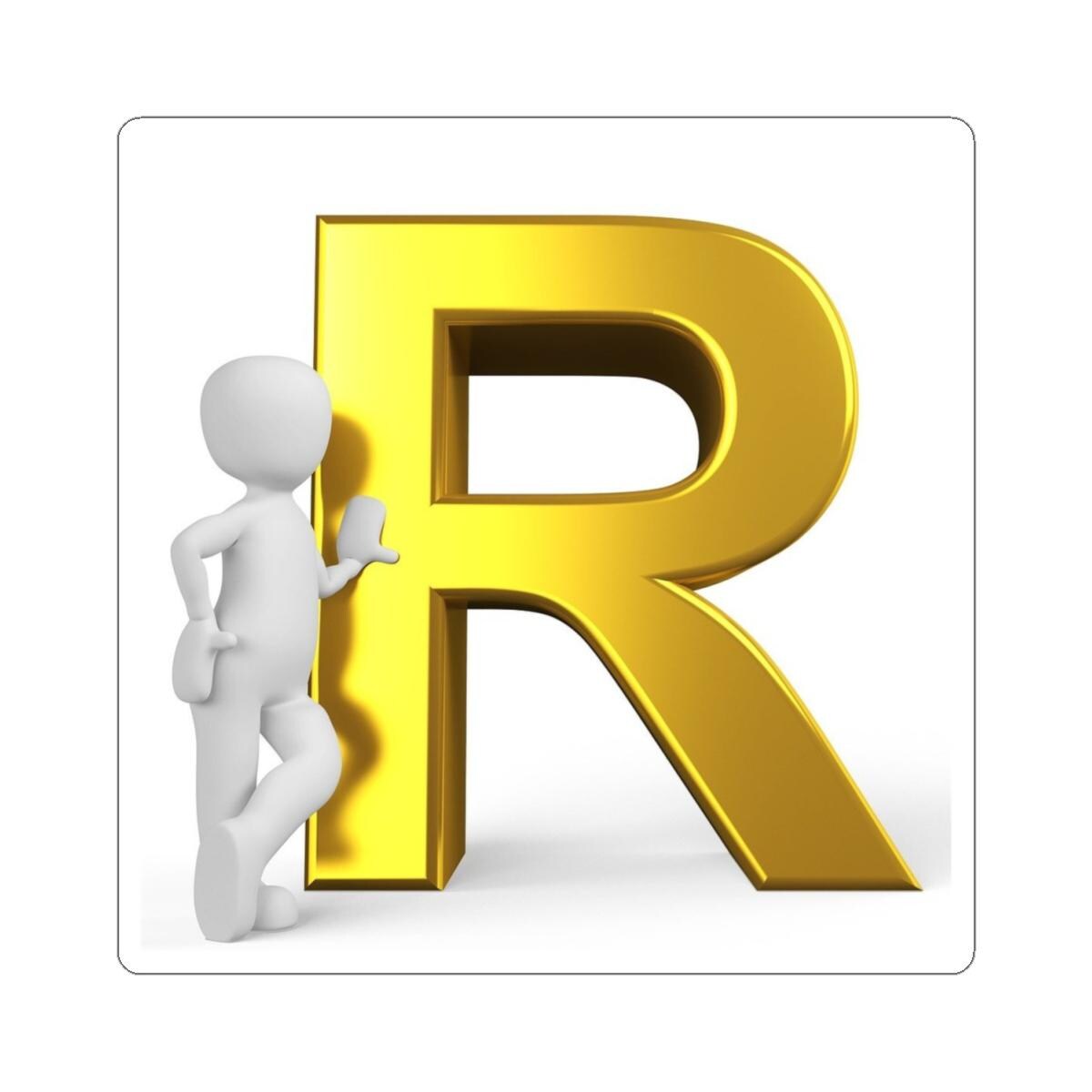 Gold Letter R Monogram Gold Letter R Monogram Sticker Kiss-cut | Laptop Decal, Initial R - Etsy