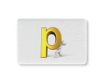 Gold Letter P Illustration Baby Fitted Crib Sheet | Monogram Nursery Bedding