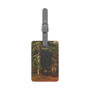 Forest Path photography luggage tag | woodland trees travel accessory