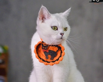 Spook-tacular Halloween Pet Bandana Collar for Cats and Small Dogs