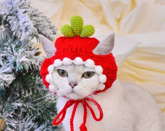 Adorable red Carrot Pet Hat for Festive Furry Friends