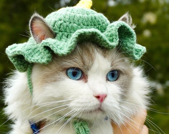 Dinosaur Cat Hat Crochet Cat Hat Easter gift Crochet Dinosaur Hat Pattern for Cats and Dogs cat clothing cat accessories