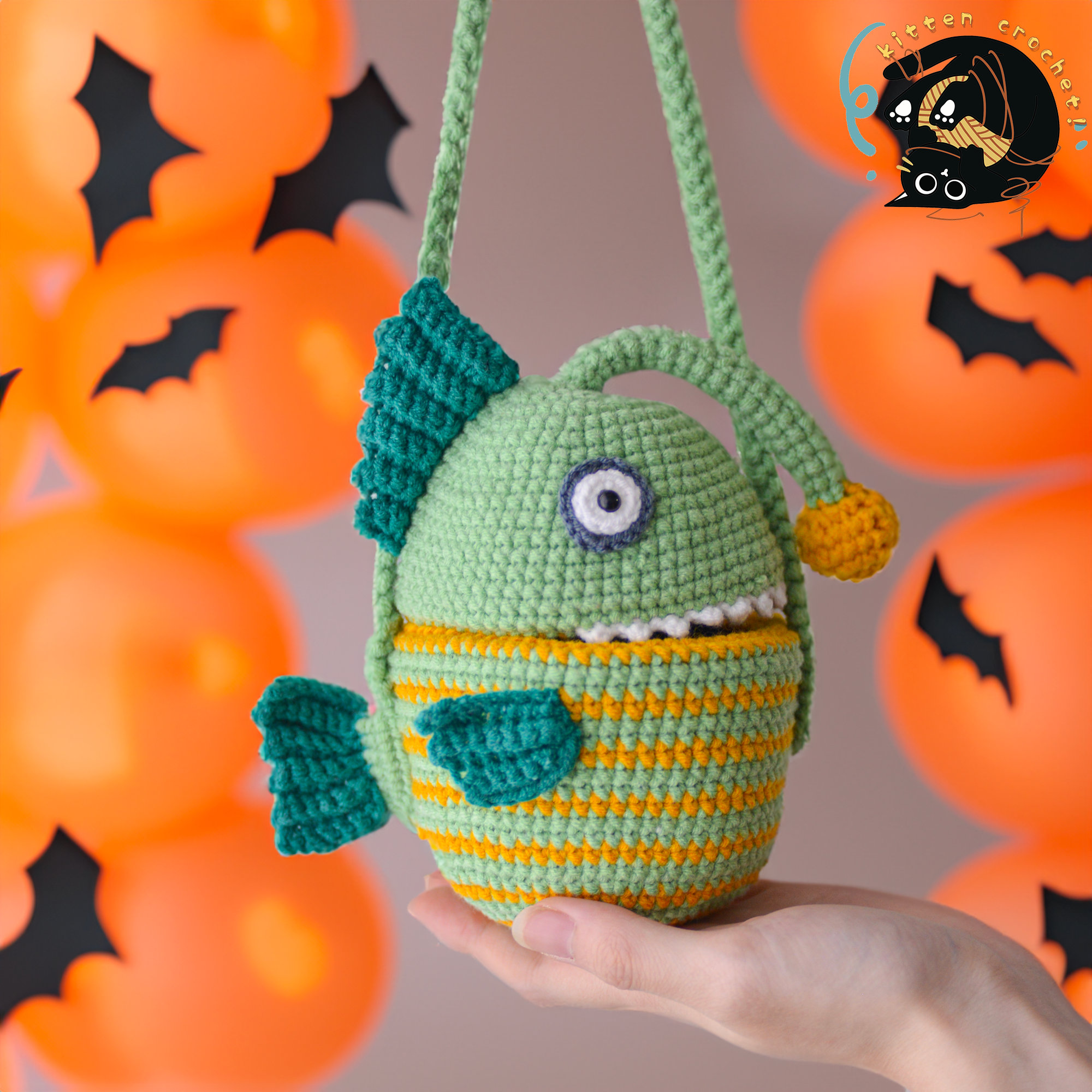 ★FILLINTHEBLANK★ Fish Crochet Bag black フィッシュフィッシュバッグ(ブラック) / Fish Crochet Bag