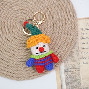 Crochet clown key chain, Cute clown key chain, fun gifts, cute gifts, clown giftsCraft Suppliesgifts for her image 2