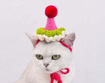 Pawsitively Pink: Festive Conical Pet Hat for Christmas Birthdays