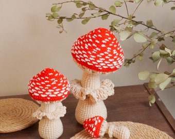 Charming Mushroom Trio: Festive Home Decoration