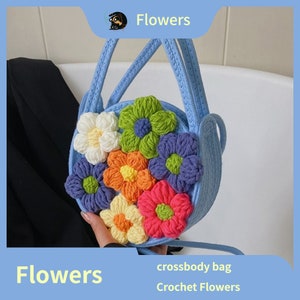Gehäkelte Blumen Umhängetasche,Custom Bag | Brautjungfer Vorschlag | Geschenke zum Geburtstag für Sie | Beste Freundinnen Einzigartige Geschenke | Hochzeits-Gitter