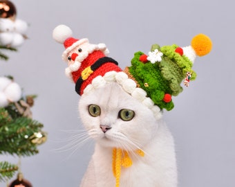 Merry Paws and Playful Whiskers: The Jolly Clown Christmas Pet Hat!