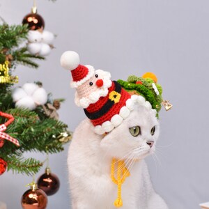 Merry Paws and Playful Whiskers: The Jolly Clown Christmas Pet Hat image 4