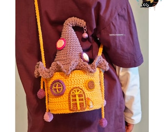 Handmade Crochet Magic Castle Crossbody Bag - Embrace the Enchantment!