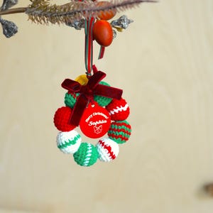 Custom Christmas Ornaments, Personalized Name Crochet Ornament, Custom Family Ornament, Customized Christmas 2024 Ornament, Christmas Gifts