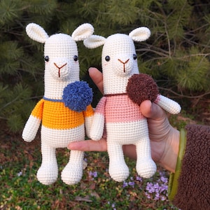 crochet Alpaca couple doll Key buckle Keychain Alpaca push toy  doll stuffed Alpaca toy Alpaca present stuffed plushie birthday gift