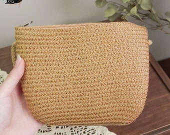 Damska torba typu crossbody ze słomy, plażowa torba typu crossbody, modna torba na co dzień, damska torba tkana, tkana ręcznie, szydełkowa torba typu crossbody, ręcznie robiona torba