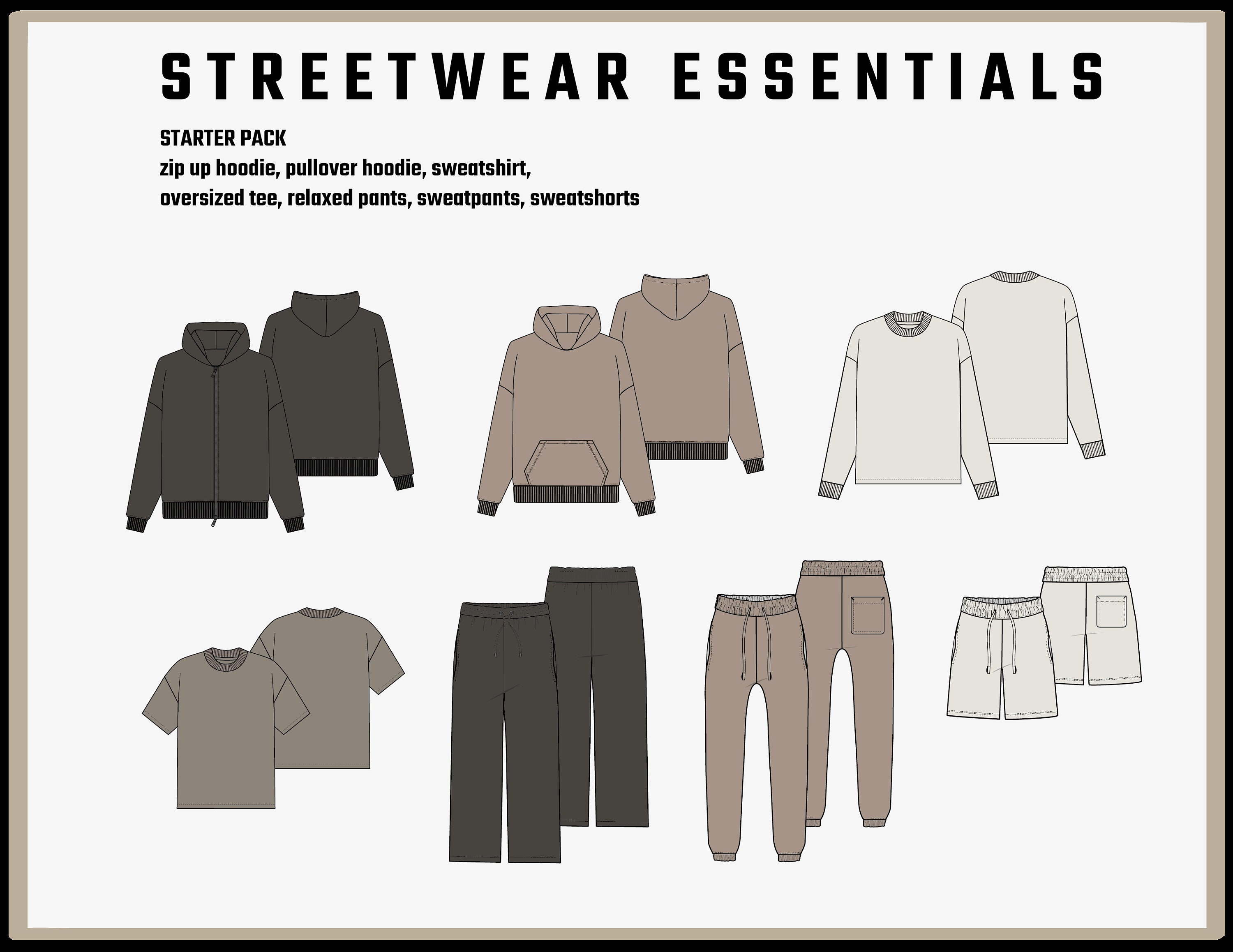 Streetwear Essentials Collection Hoodie Joggers Pants Shorts - Etsy