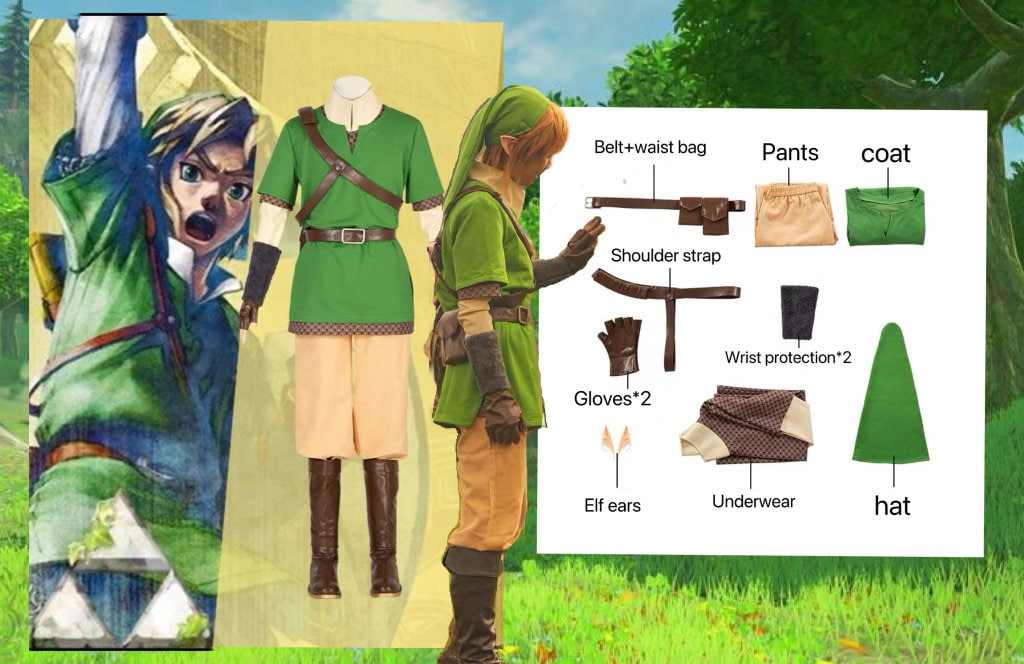 US$ 103.99 - The Legend of Zelda Breath of the Wild Link Cosplay Costume 