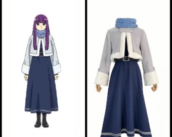 Frieren: Beyond Journey's End Cosplay Costume, Fern, winter clothes, Cosplay Costume, Wigs,  Clothing, Uniform