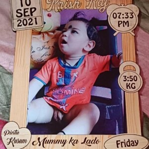 Baby Birth Details. Baby Birth Stats Photo Frame. Baby Keepsake Newborn ...