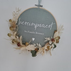 Embroidery frame with favorite place | Come in | Embroidery frame with text | Door wreath | Welcome | Wall decoration | Gift idea