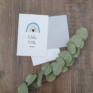 Hello little one | Glückwunschkarte Geburt | Newborn | Baby | Karte | Design | Junge | Mädchen | Its a Boy | Its a Girl | zur Geburt | Glück