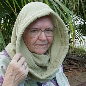 Celery Green Cotton Gauze Traveler’s Hood: Cosplay or Everyday wear